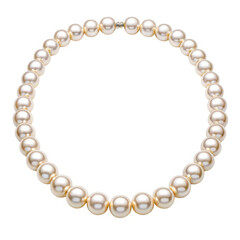 Fototapeta premium Elegant south sea pearl necklace showcasing lustrous iridescent pearls isolated on transparent background