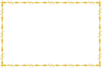 Obraz premium Simple Golden Frame, Photo Frame, Unique Border Frame with White Background, Unique Simple Frame