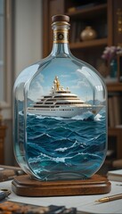 yacht in the bottle
