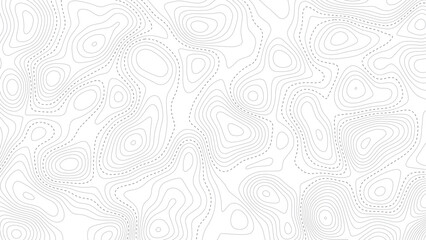 Abstract wavy topographic line background. Seamless pattern and banner design. Modern and dynamic feel to topographic mapping vector illustration.