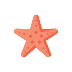Obraz premium Orange Starfish with Pink Dots on White Background