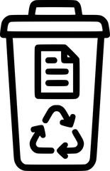 Document with Recycling Symbol