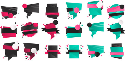 Sale Banners Silhouette: Promotional Vector Tags and Stickers