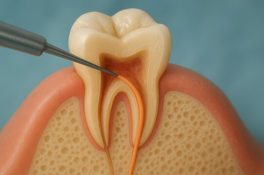 Stepwise gutta percha application ensuring successful root canal sealing