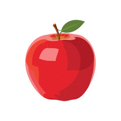 red apple isolated on white