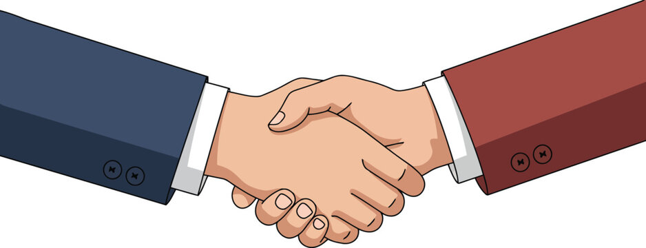 Business partnership handshake agreement deal success