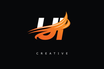 Fototapeta premium UI Dynamic Gradient Logo Modern Speed Symbol for Creative Branding & Professional Identity Design