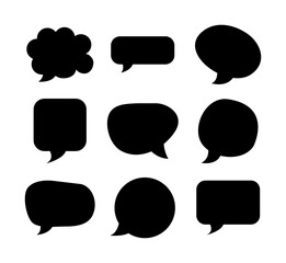 A set of different kinds of chat and text bubbles