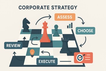 Corporate strategic planning using a chessboard metaphor for business decisions