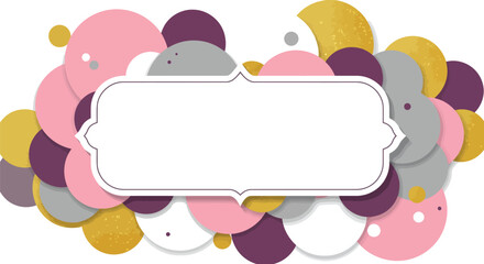 Abstract organic shapes frame with copy space