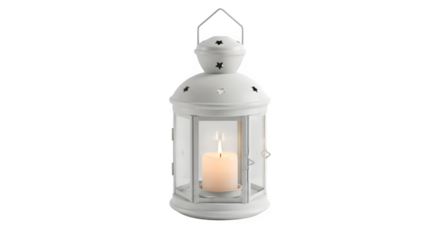 Candle lantern isolated on white background.