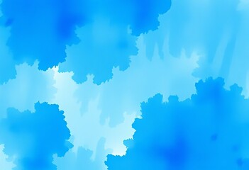 Obraz premium Abstract blue watercolor wash, textured and ethereal, indigo, wash