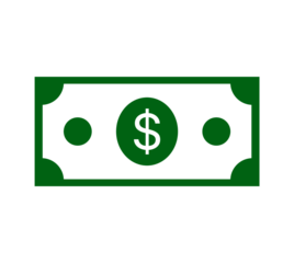 Dollar Symbol on transparent backgorund