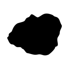 Islands of Kauai Silhouette Map. Vector image
