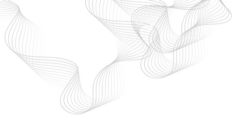 Elegant Monochrome Abstract Artwork with Smooth Curved Line Waves in Black and White Creating a Stylish Modern Decorative Background Illustration