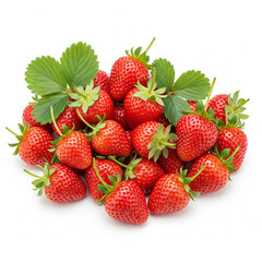 strawberries on a white background