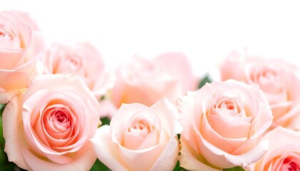 Delicate, soft-toned roses in a beautiful bouquet, close-up view, perfect for a romantic or elegant setting.