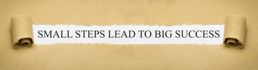 Small steps lead to big success
