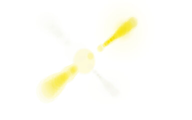 Yellow light burst abstract PNG on white background