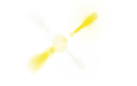 Yellow light burst abstract PNG on white background