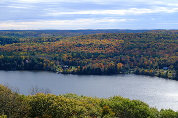  Scenic Autumn Landscape of Algonquin Provincial Park, Muskoka in Ontario, Canada