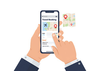 Hand holding smartphone with news on screen