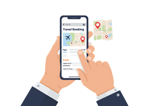 Hand holding smartphone with news on screen