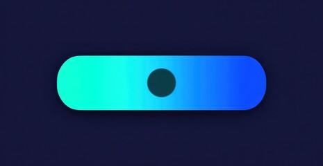Gradient colored oval shape with a dark circle.