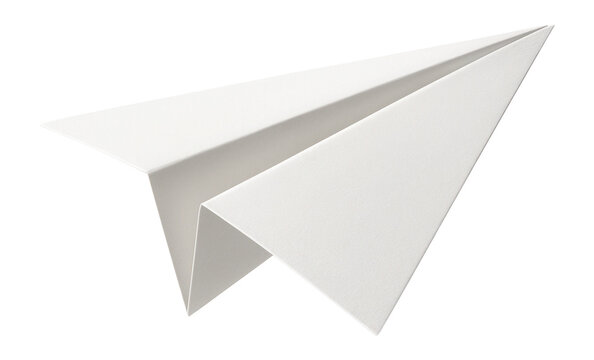 White paper plane .