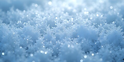 Glistening Frost Crystals in Winters Soft Glow