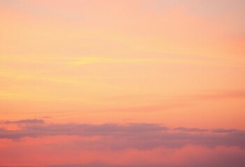 Obraz premium Soft pastel sunset gradient, dreamy sky hues merging seamlessly, calming, smooth