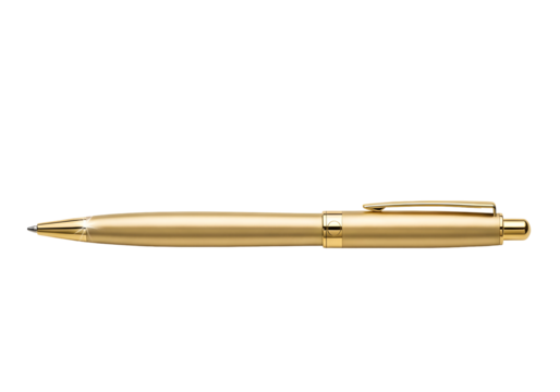 A luxurious golden pen, a symbol of meticulous precision and refined professionalism, serves as an essential tool for articulate expression and clear communication.