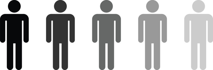 Male Human Figure Vector Icon