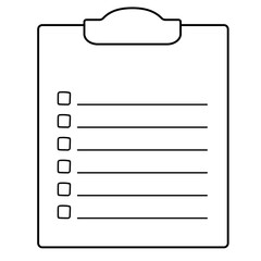 チェックリスト、to doリスト、タスクリスト、doneリストのアイコン。チェックマーク、クリップボードのイラスト。