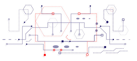 Abstract futuristic technology background. Technology background with crossed lines and dots. abstract blue background .vector illustration of a abstract background