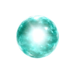 Celestial Orb Glowing Teal Sphere of Energy and