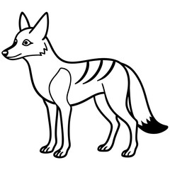 Jackal Outline Illustration