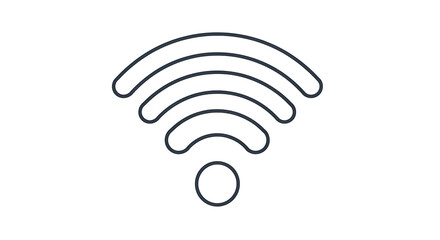 Minimalist WiFi Icon Seamless Connectivity and Wireless Network Symbol for Modern Design