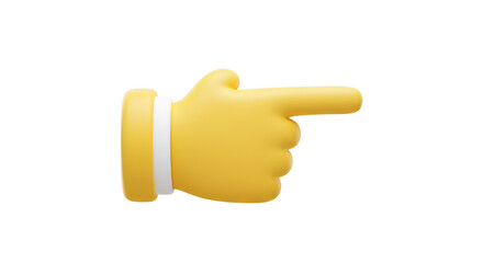 Cartoon hand pointing right symbol, representing direction, guidance or navigation