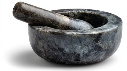 Hand carved stone mortar and pestle a timeless culinary tool for grinding herbs and spices detailed