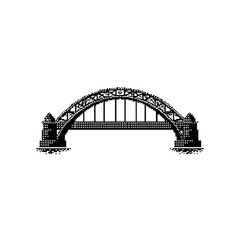 Obraz premium Stylized Silhouette of the Sydney Harbour Bridge,