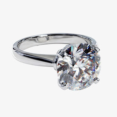 Sparkling Solitaire Diamond Engagement Ring on