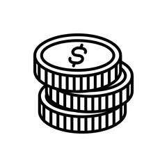 Coin Stack Icon – Wealth, Investment & Finance Symbol