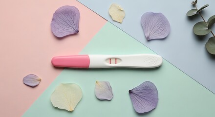 Positive pregnancy test with two lines, symbolizing new life, hope, and the beginning of a beautiful journey.