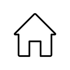 Outline House Vector Icon for Real Estate and Home Design