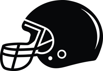  sport american football helmet silhouette vector illustration