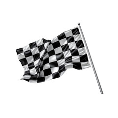 checkered flag on transparent background, cutout