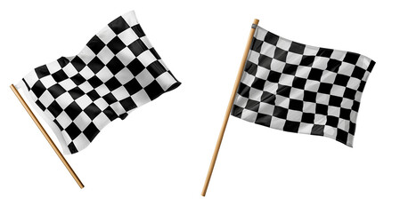 Fototapeta premium checkered flag on transparent background, cutout