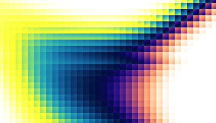 Colorful grainy gradient template on transparent background. Trendy ribbed glass effect texture, Abstract overlay mosaic background