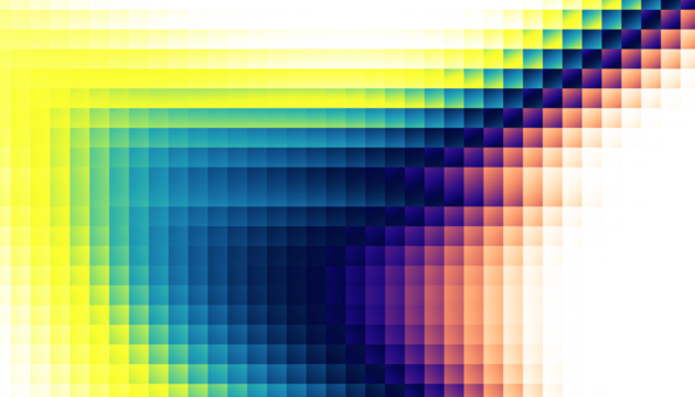 Colorful grainy gradient template on transparent background. Trendy ribbed glass effect texture, Abstract overlay mosaic background